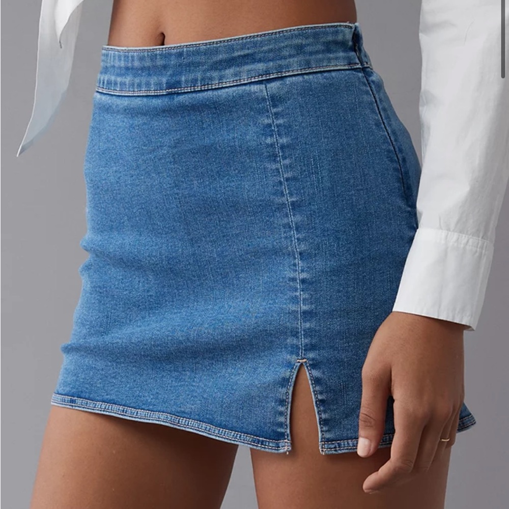 American Eagle Next Level High-Waisted Denim Skort | 0
